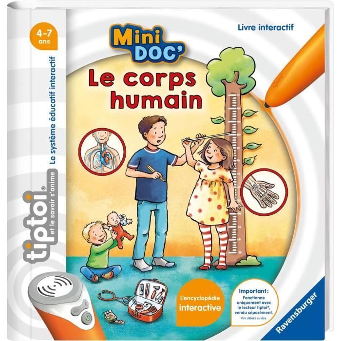 tiptoi®, Libro interactivo, Mini Doc' El cuerpo humano, Para mayores de 4 años, 13099019, Ravensburger