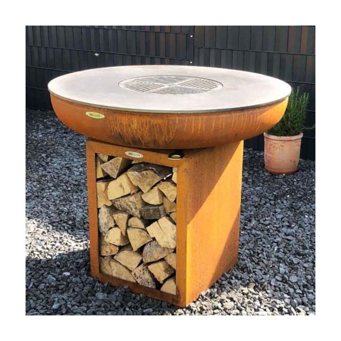 Carus stalen vuurkorfbarbecue, 82 cm diameter, 80 cm hoogte