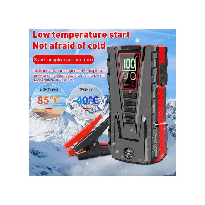 Avviatore di emergenza per auto - 99800 mAh - Avviatore di emergenza portatile - Schermo LED - Power bank portatile - Avviamento di emergenza/Gonfiaggio/Ricarica