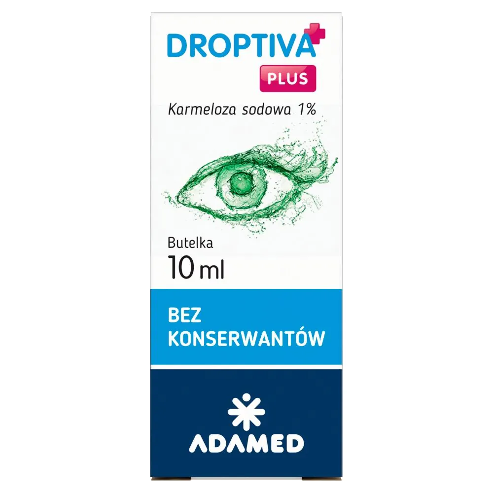 Droptiva Plus, Nawilżające krople do oczu, 1% karmeloza sodowa