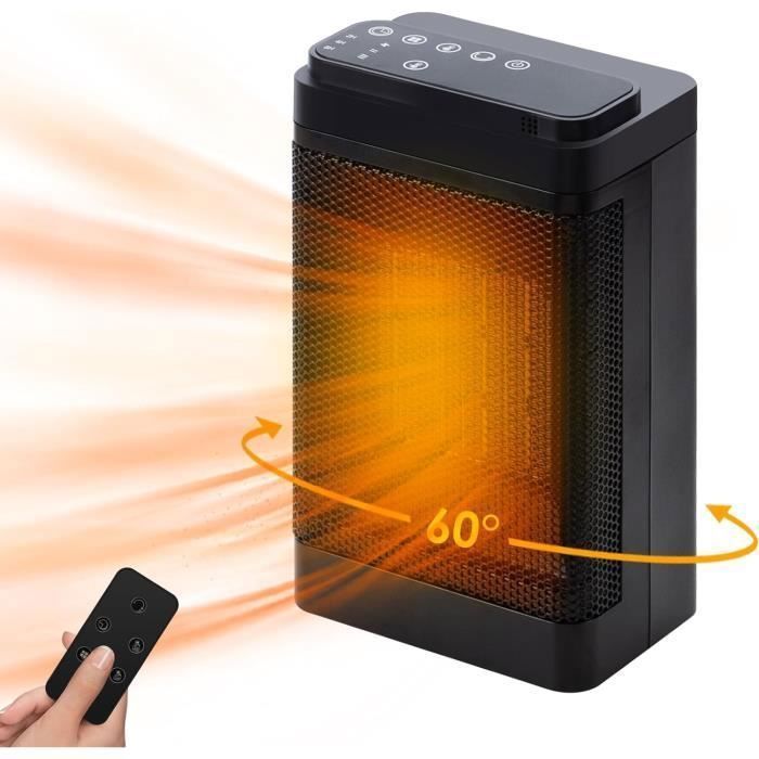 Chauffage d'Appoint 1500W Sécurisé Radiateur Soufflant pour Salle de Bain Salon Chambre Bureau et  RADIATEUR ELECTRIQUE D’APPOINT