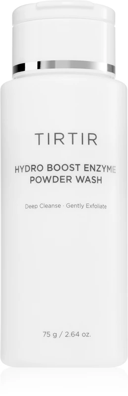 TIRTIR Hydro Boost Enzyme Powder Wash: pó esfoliante enzimático para um efeito iluminador e suavizante.