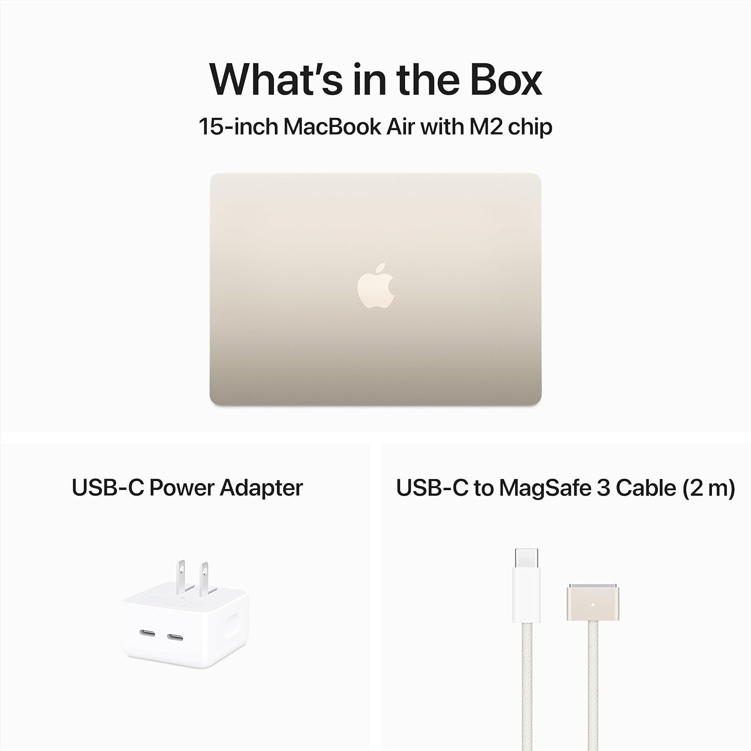 Applen vuoden 2023 MacBook Air -kannettava M2-sirulla: 15,3 tuuman Liquid Retina -näyttö, 8 Gt:n yhdistetty muisti, 256 Gt:n SSD-tallennustila, 1080p FaceTime HD -kamera, Touch ID