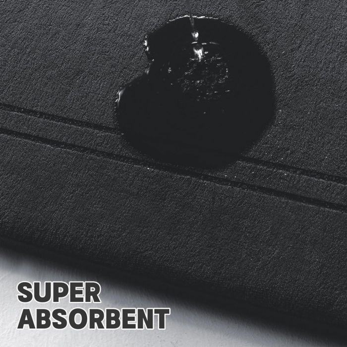 Alfombrilla de baño Ulisem - Antideslizante - Súper absorbente - Lavable a máquina - Negra 40x60 cm
