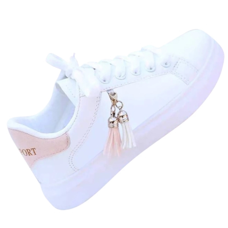 2021 Nuove scarpe da ginnastica femminili primavera autunno moda bianche da donna in pelle PU tinta unita scarpe da donna casual calzature da donna