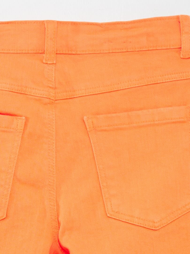 Bermudas de mezclilla - NARANJA