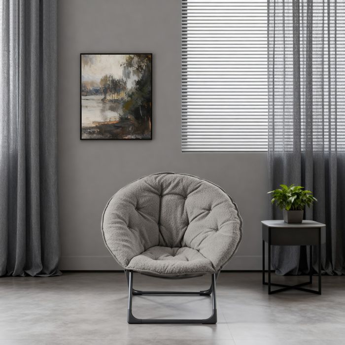 Fauteuil de table de sauce en laine de mouton pliable,Fauteuil de lune molle pliable portable,pour chambres à coucher, résidences,