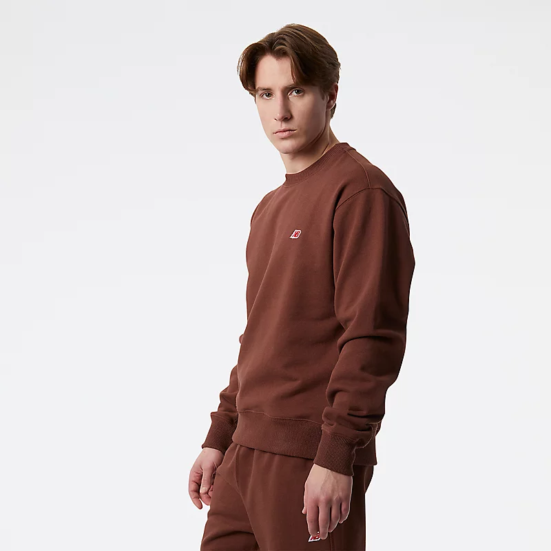 Męska bluza z okrągłym dekoltem MADE in USA Core – RICH OAK