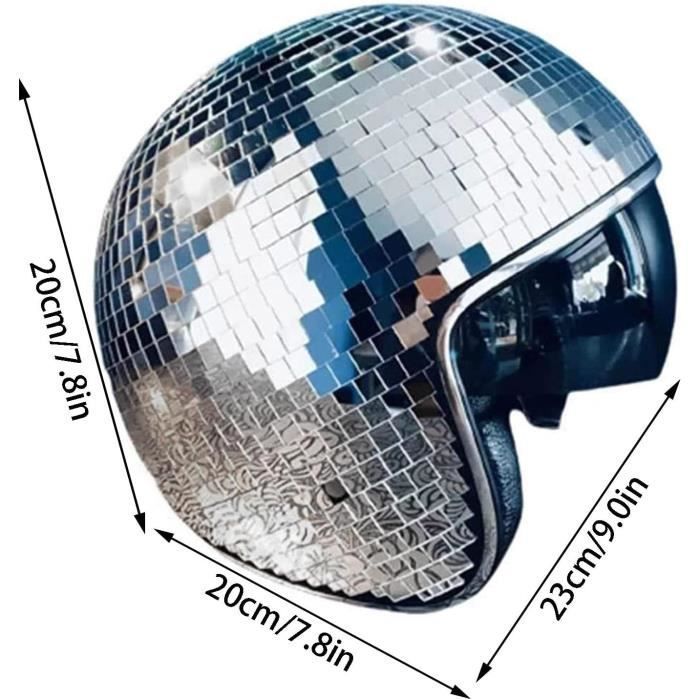 Disco Party Helmets, Disco Ball Helmets, Disco Ball Helmets, Disco Ball Helmets with Retractable Visor, Mirrored Glass Disco Helmets