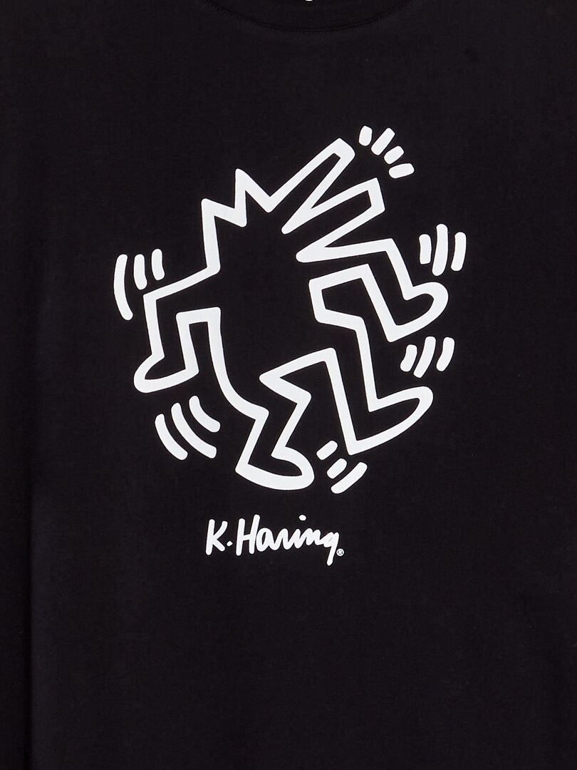 Keith Haring T-shirt met print - Zwart