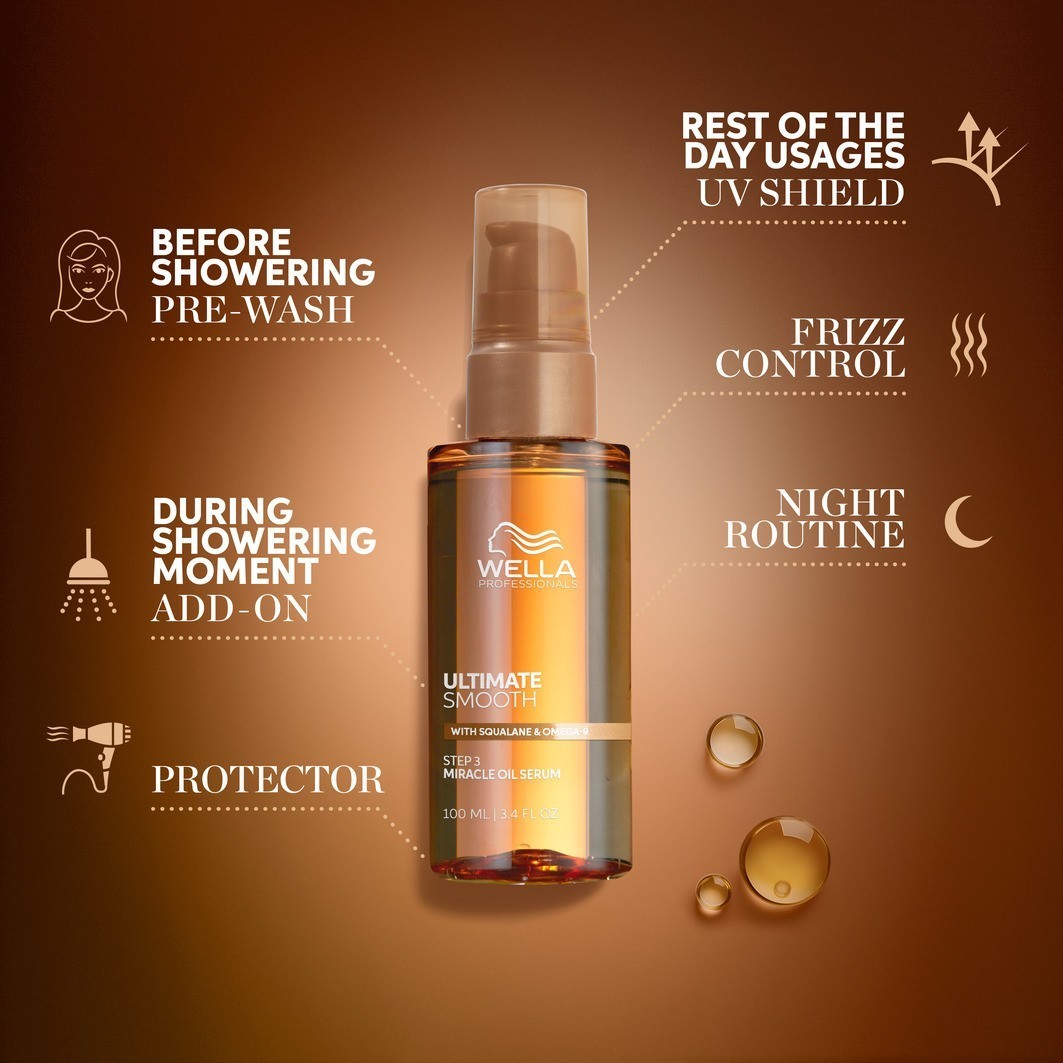 Wella Professionals Hair Oil Ultimate Smooth Step 3 – Miracle Oil Serum – 30 ml