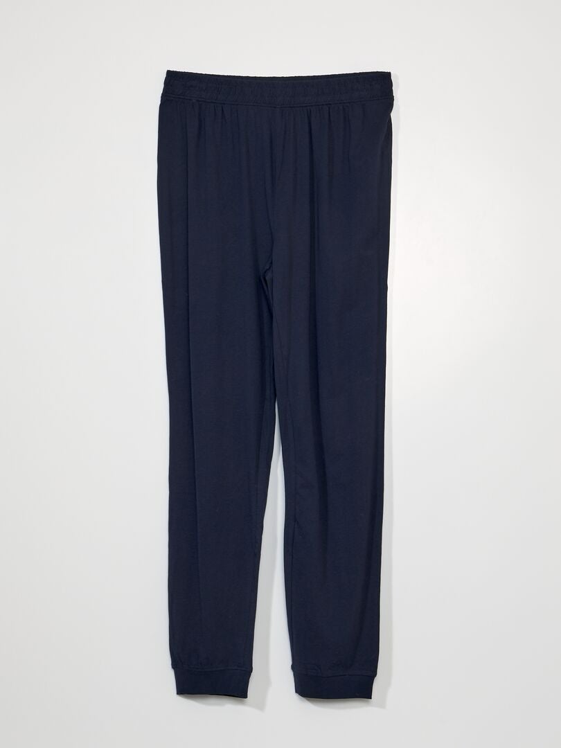 Pijama comprido de malha - 2 peças - AZUL