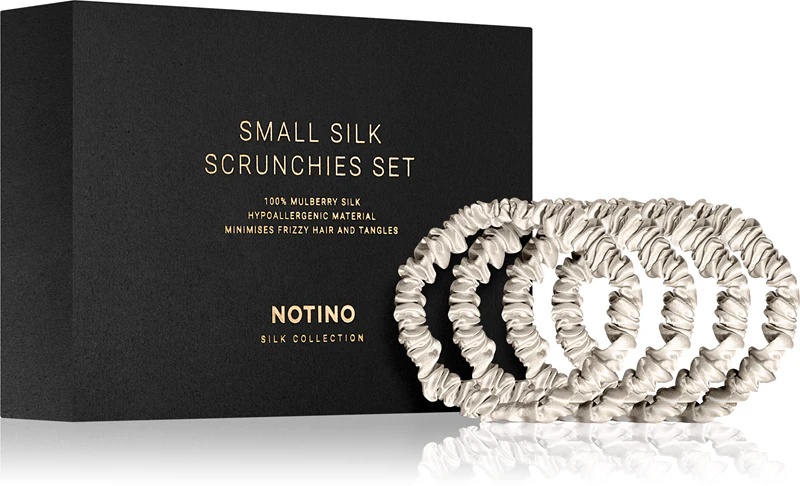 Notino Silk Collection Small Scrunchie Set kremne barve