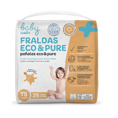 Couches Baby Wells Eco & Pure Taille 5 25 unités