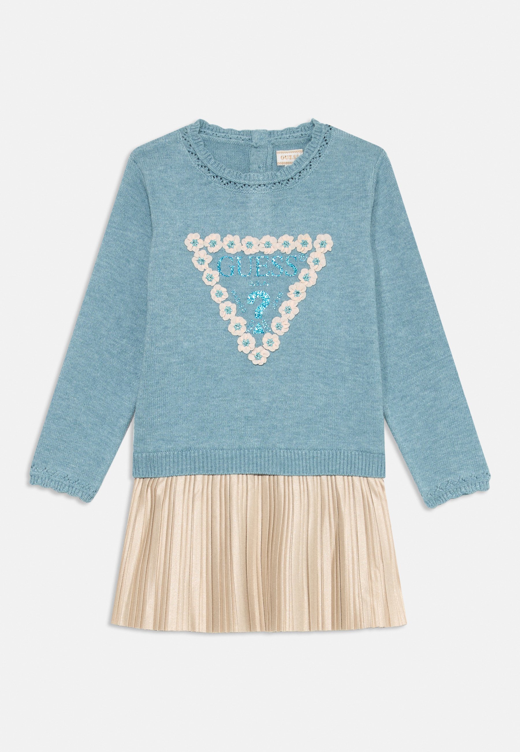 Guess peuterjurk van gemengde stoffen - Truijurk - blauw