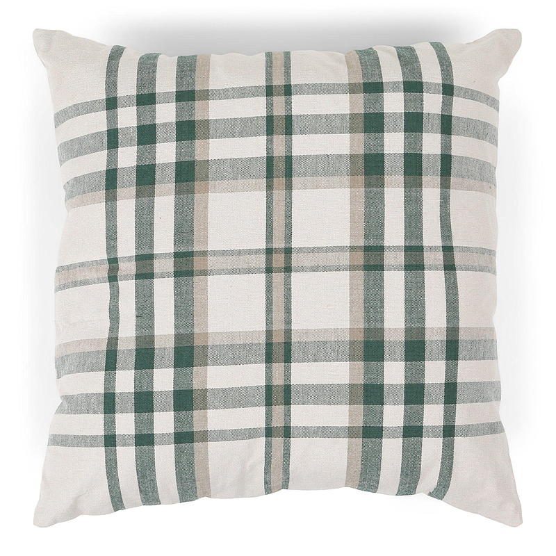Hjem Pudebetræk 45x45 cm bomuld ternet beige