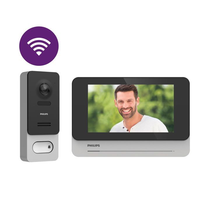 7-inch wireless and connected touchscreen video intercom - WelcomeEye Wireless - Philips - 531039