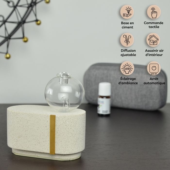 Diffusore di oli essenziali a nebulizzazione Zen'Arôme Cimio - Diffusore a freddo - Ideale per aromaterapia - Potenza regolabile