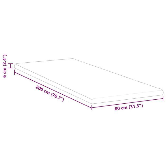 Cubrecolchón de espuma - vidaXL - 80x200x6 cm - Blanco - Tejido jacquard - Máximo confort - Refuerzo en los bordes