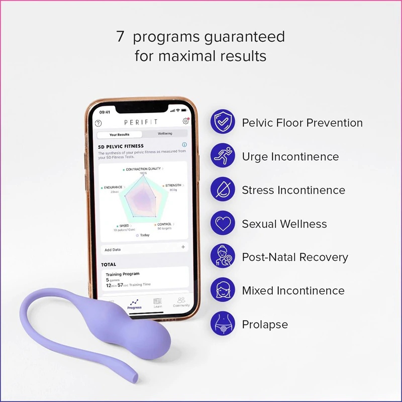 „Perifit Care+“ dubens dugno treniruoklis su programėle valdomu dubens dugno treniruokliu