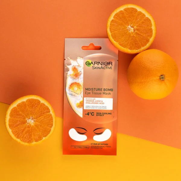 Mască de ochi Garnier cu acid hialuronic și suc de portocale 6g