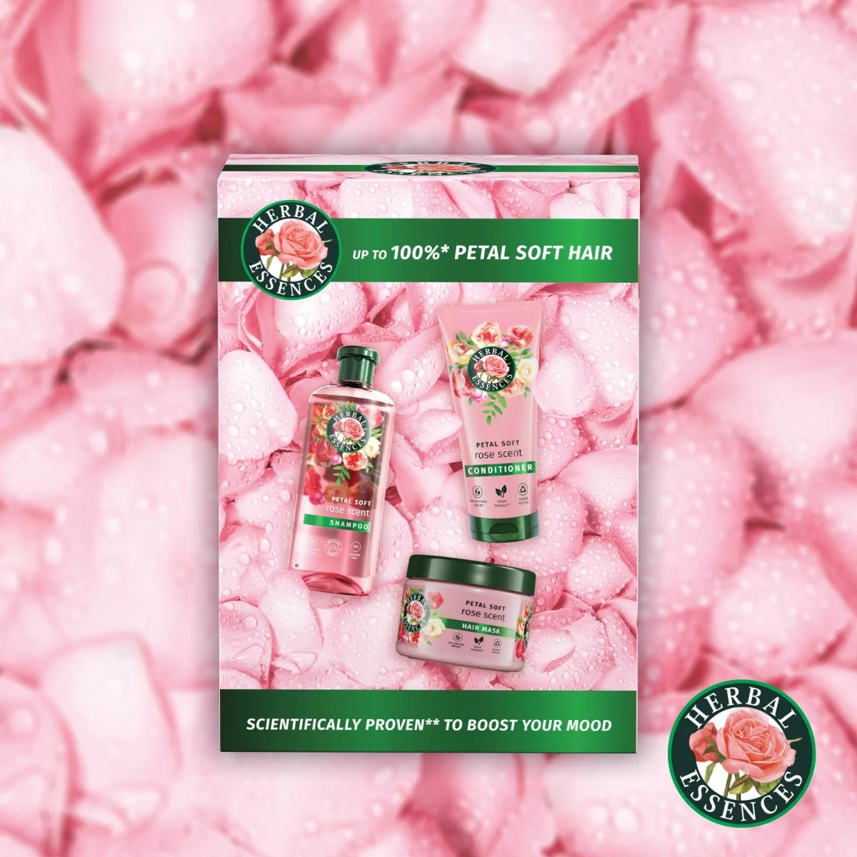 Herbal Essences Rose Kit bestrijdt droog haar.
