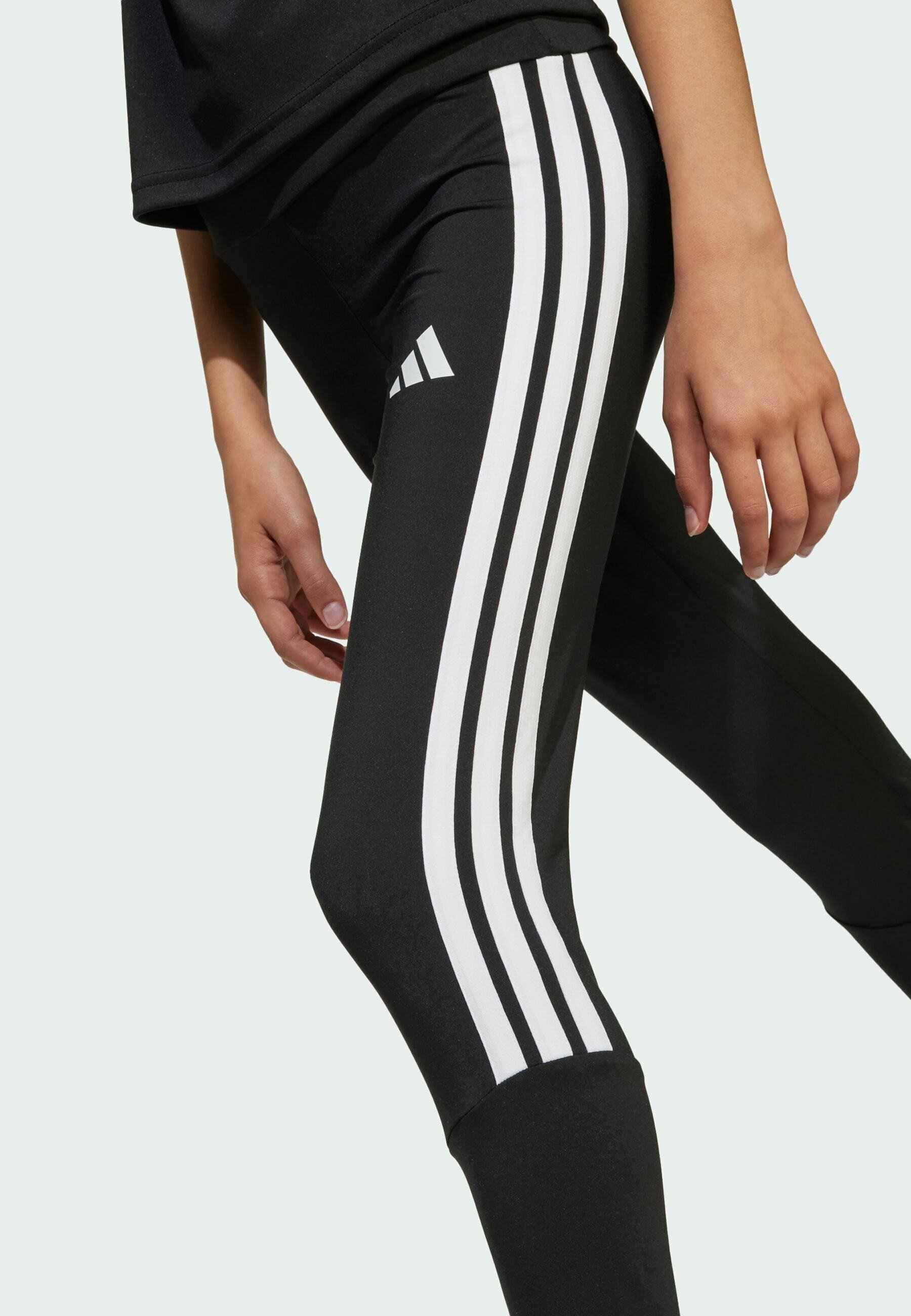 adidas Performance ESSENTIALS 3-STRIPES KIDS - Leggings - zwart wit