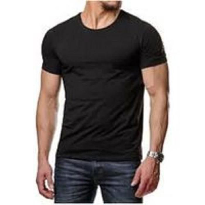 GILDAN 1 Herren-T-Shirt, 100 % Baumwolle, Kurzarm, schwarz