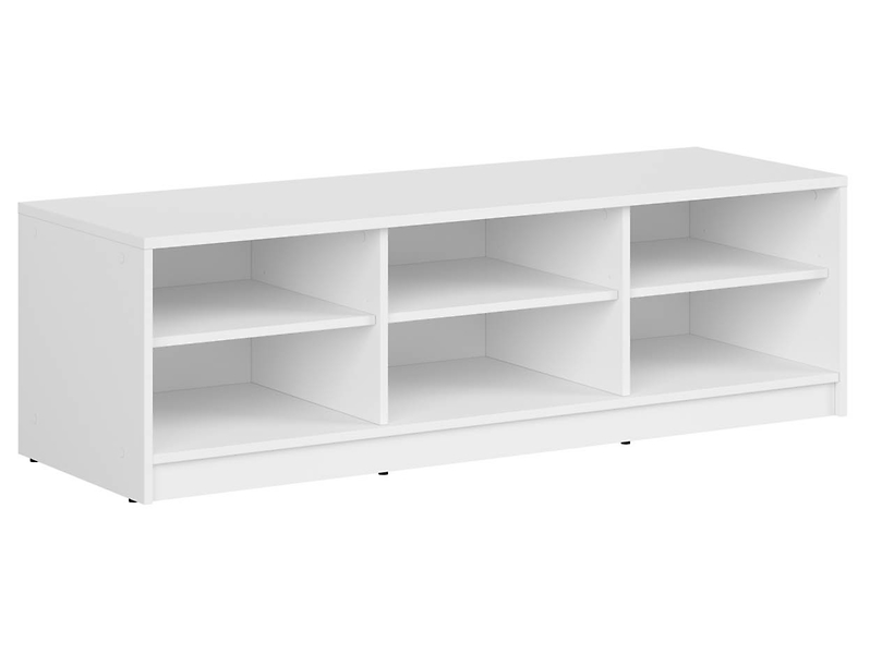Szafka RTV  Nepo Plus 138 cm z półkami biała