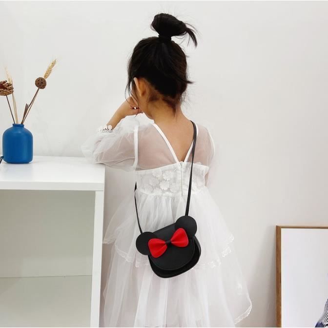 Sac à Bandoulière pour Enfant - Cute Bow - Noir - PU - Petite Taille