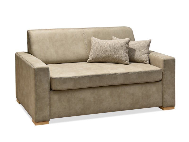 Sofa Milo Beżowy Tkanina, Podstawa Buk