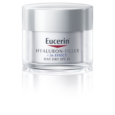 Eucerin Hyaluron-Filler 3x Effect -päivävoide kuivalle ja ryppyjä ehkäisevälle kasvovoide hyaluronihapolla 50 ml