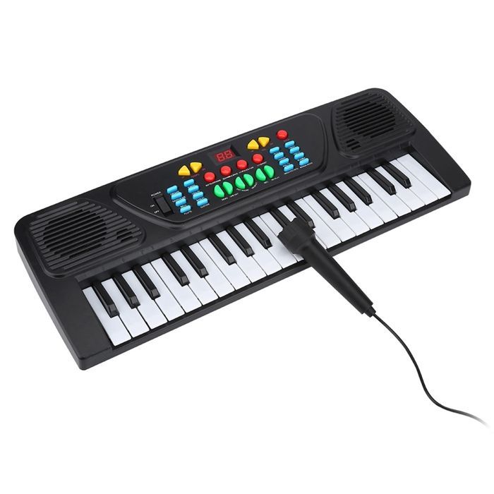 37 Touches Kids Piano Toy Electronic Clavier Instrument de Musique pour Enfants pour les Enfants avec Microphone Léger
