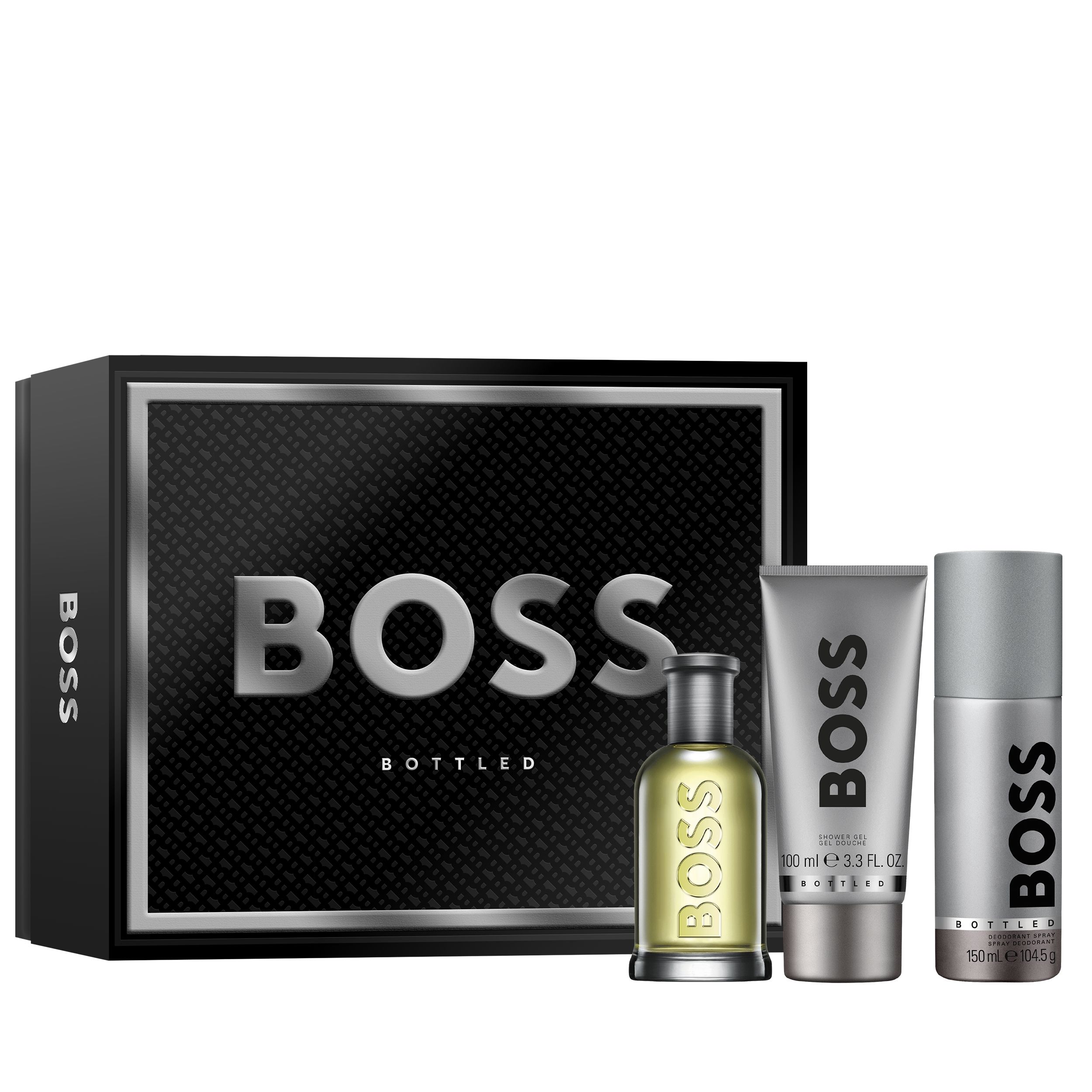 „Boss Bottled“ tualetinio vandens dovanų rinkinys vyrams Vyriškų kvepalų dovanų rinkiniai