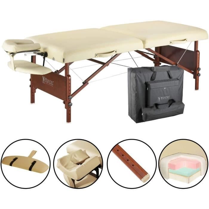 Master Massage 76cm Large Del Ray Portable Massage Canapé W/ de Transport Étui, Capacité :300KG,7.