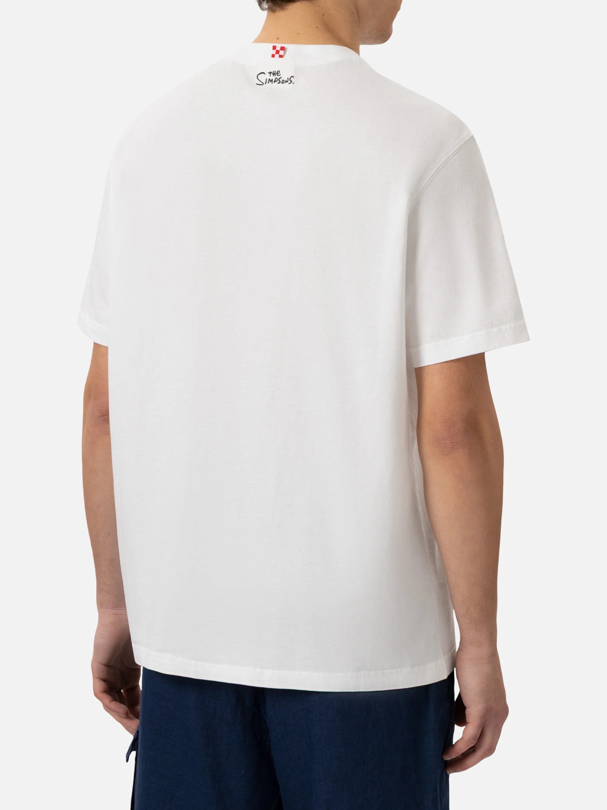 T-shirt Man in cotone organico con ricamo Homer Surfer | THE SIMPSON S