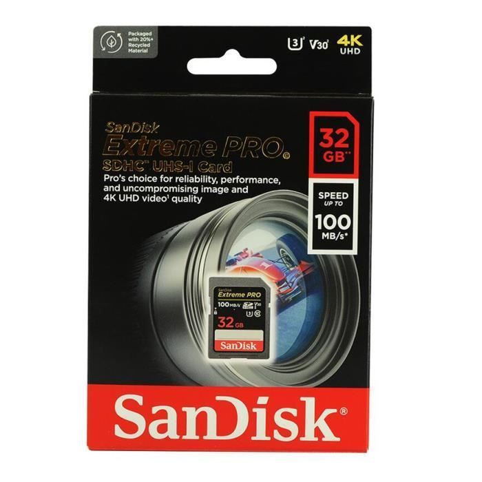 Scheda di memoria SanDisk Extreme Pro SDHC UHS-I U3 Classe 10 da 32 GB