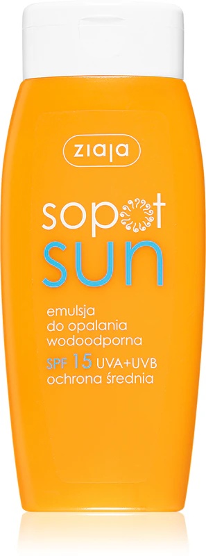 Ziaja Sopot Sun водоотпорна емулзија за заштиту од сунца са SPF 15