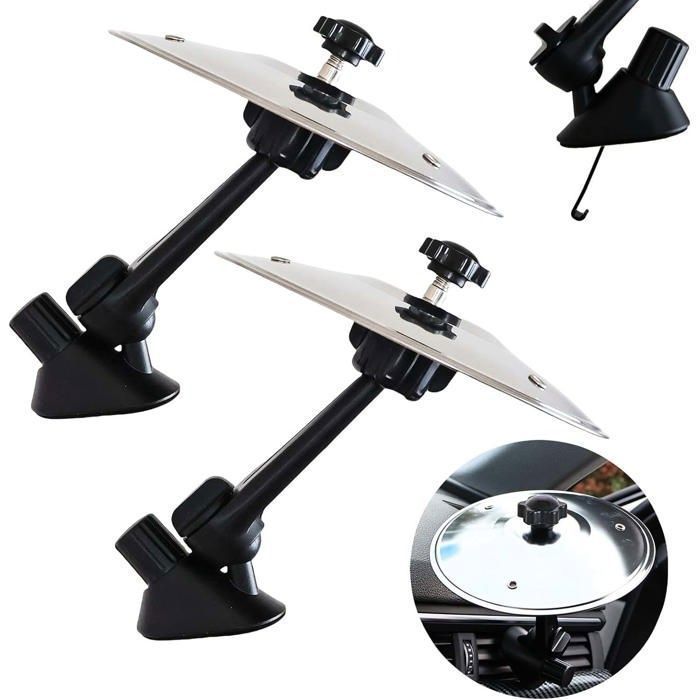 Cymbale Crash Voiture, Lot de 2 Mini Cymbale Tambour, Batterie Musique Metronome pour Grille d'Aération de Voiture(Argent)