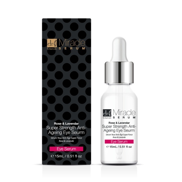 Sérum contorno de ojos antiedad de rosa y lavanda de Dr Botanicals, 15 ml