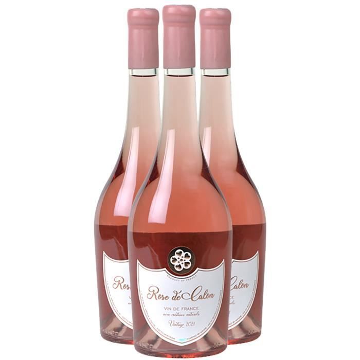 Rose de Calon Rosé 2021 - Case of 3 x 75cl bottles - Bordeaux Rosé Wine - VDF Appellation Vin de France - Origin Bordeaux