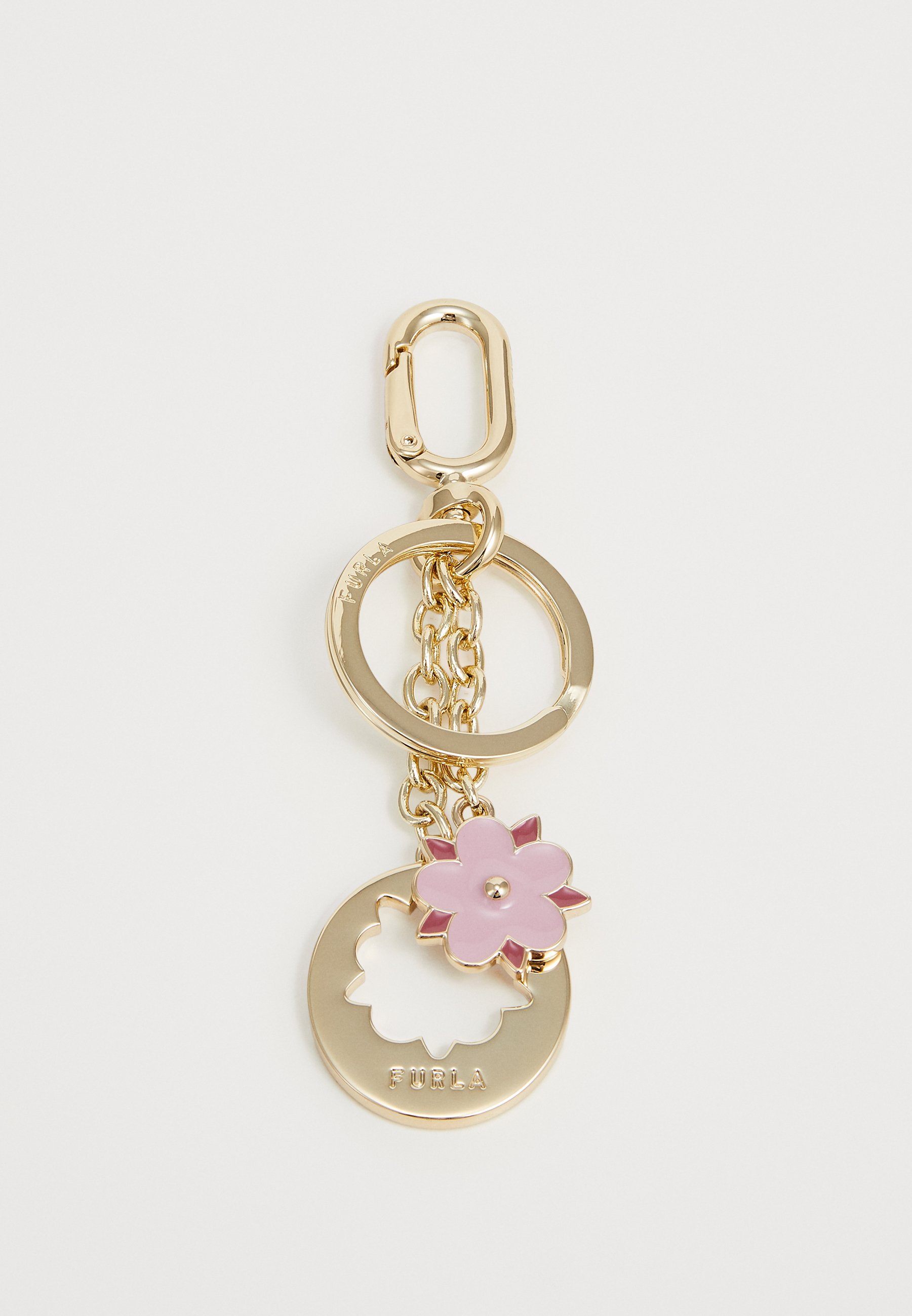 Furla KEYRING FLOWER - Klíčenka - black/blush pink