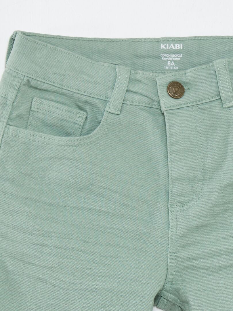 Bermudas de mezclilla - VERDE