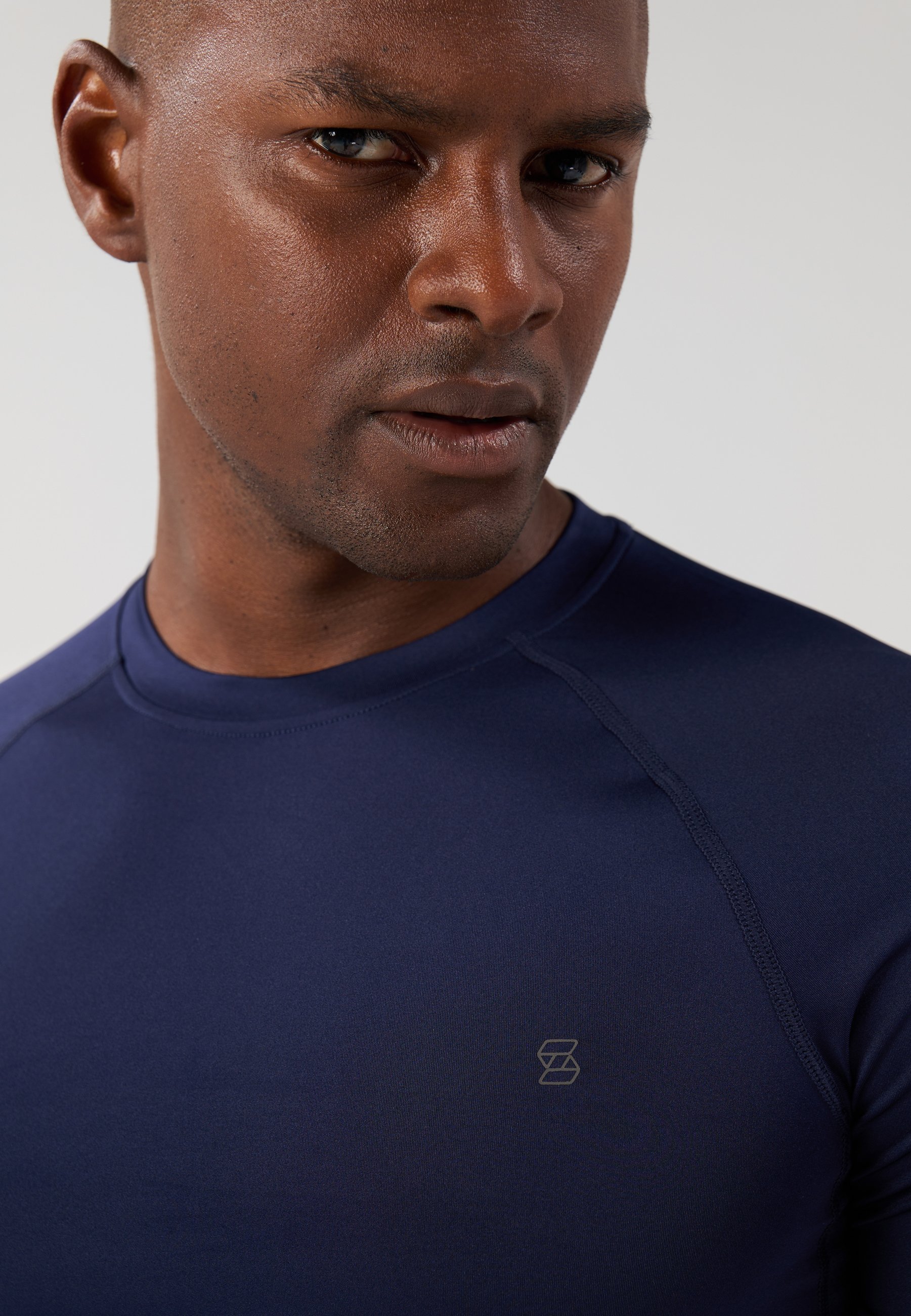 Pier One Sport Schnelltrocknendes Kurzarm-Muskelshirt – Basic-T-Shirt – Dunkelblau