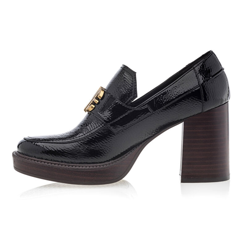 Svarta loafers/båtskor för kvinnor