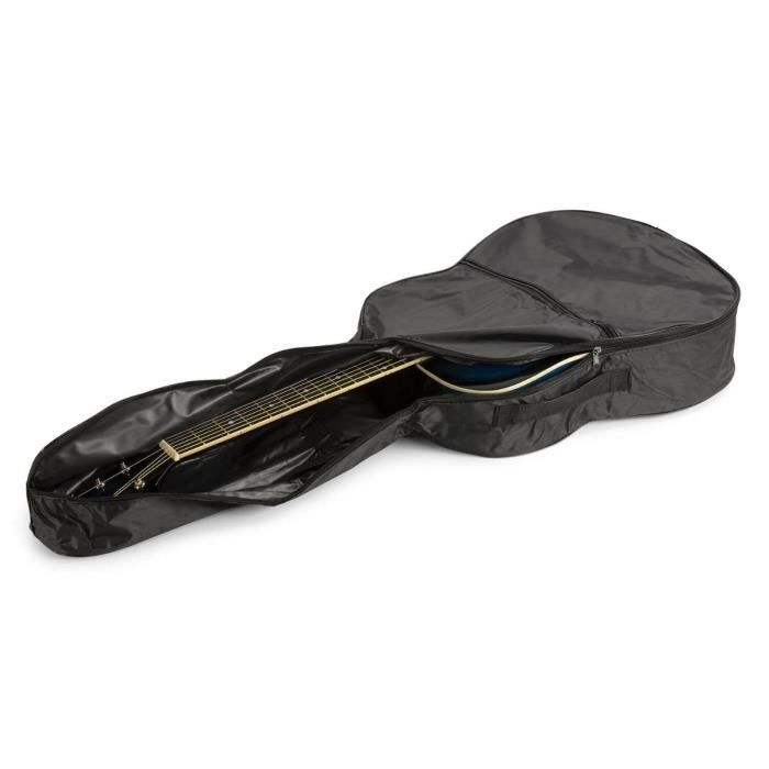 Chitarra acustica MAX SoloJam per principianti adulti - Blu - Corde in acciaio - Borsa per il trasporto - Plettri