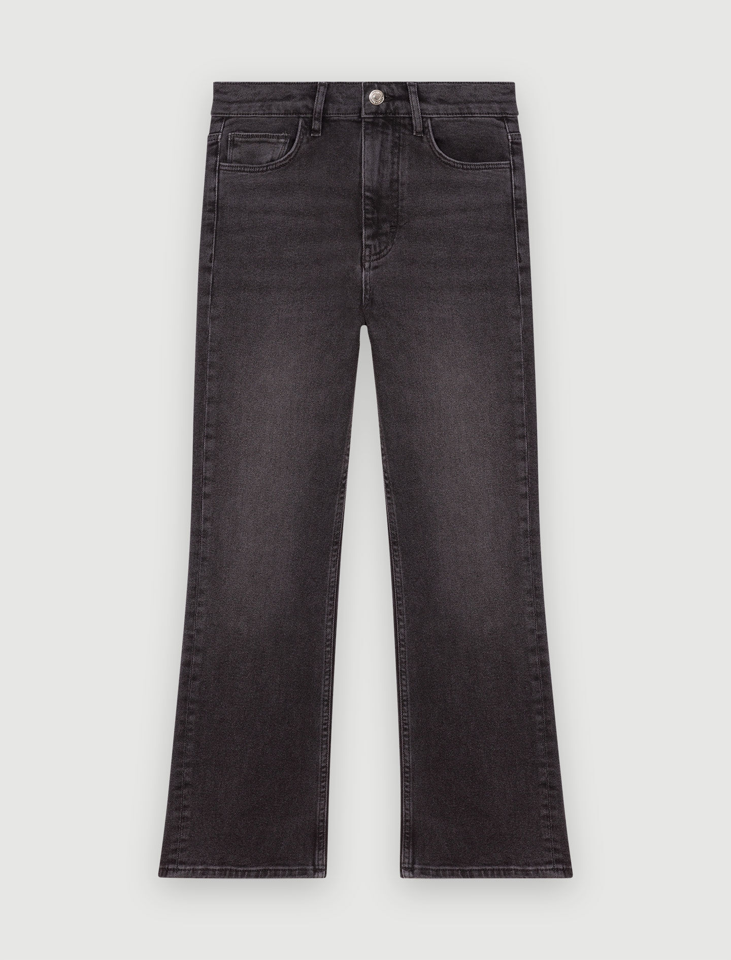 Gewassen zwarte jeans - Zwart