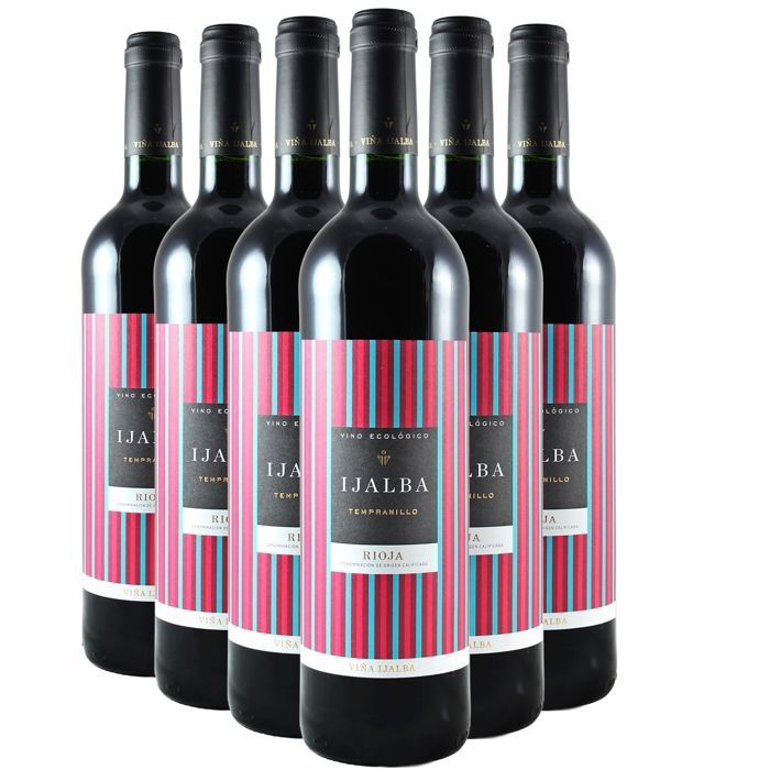 Bodega Viña Ijalba Rioja Tempranillo Joven 2024 - Vino Tinto de España (6x75cl) ECOLÓGICO