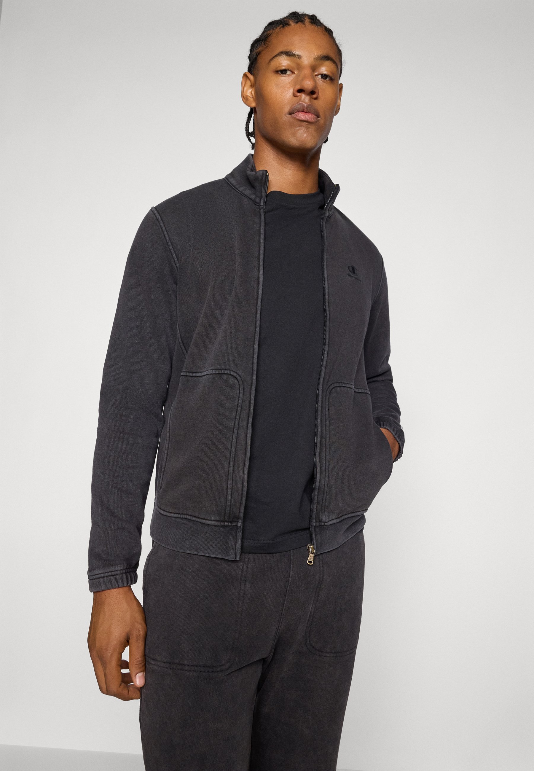 Tuta Champion Wash con zip intera - nera