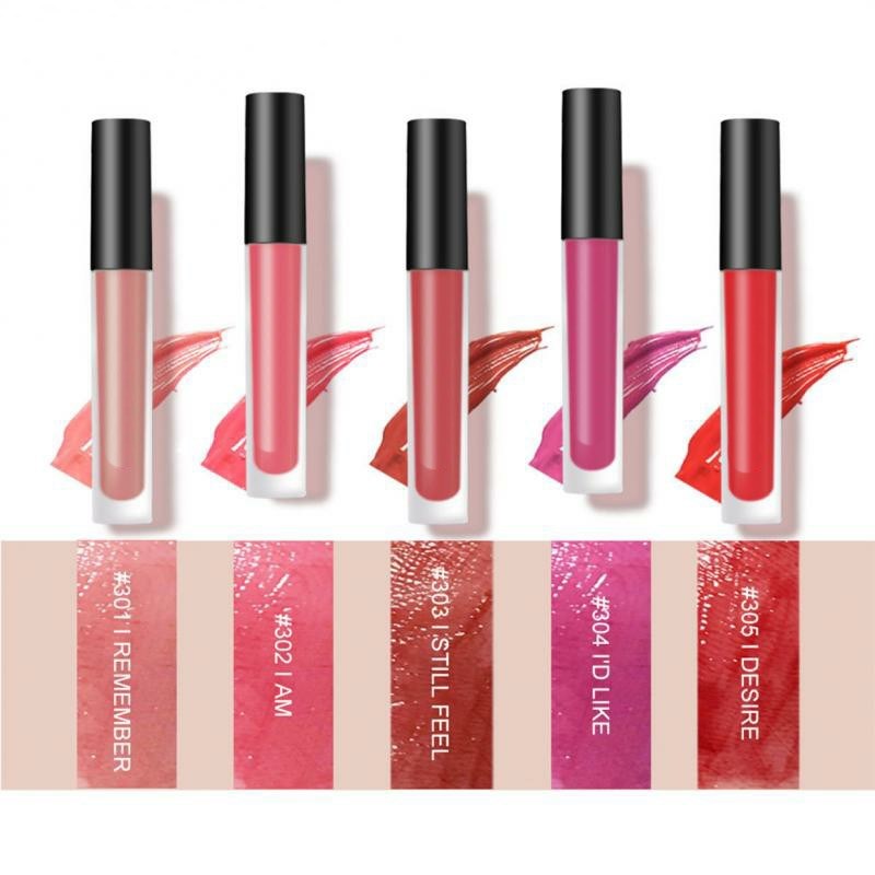 Brillo labial en tubo redondo, de larga duración, resistente al agua, hidratante, maquillaje para mujer, alta calidad, suave y en spray, TSLM1
